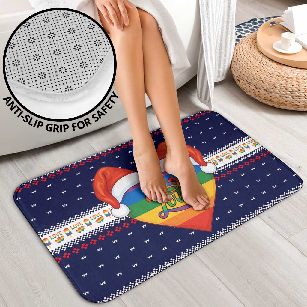 LGBT Heart Christmas Yall Christmas Bathroom Set Xmas Holiday Patterns - Wonder Print Shop