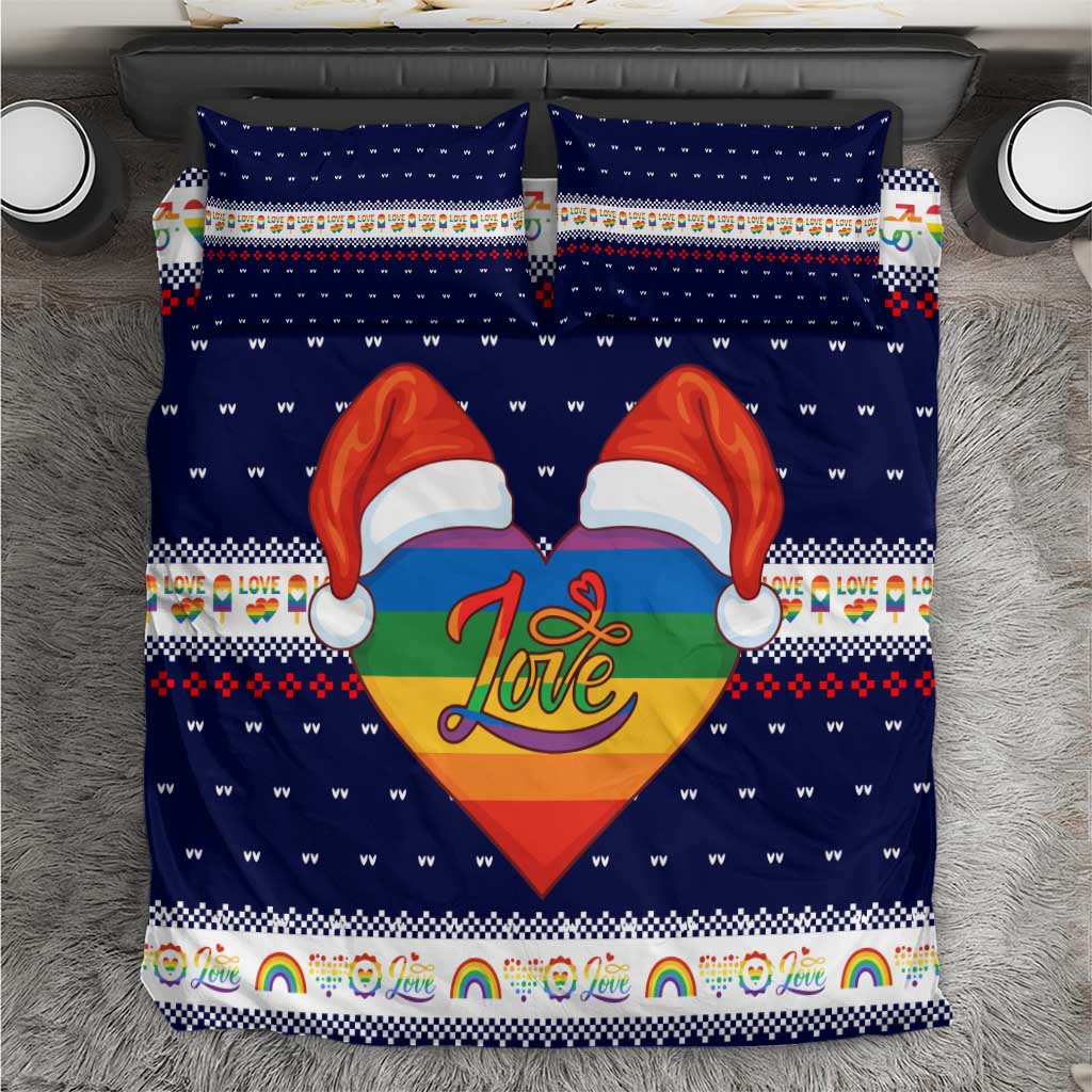 LGBT Heart Christmas Yall Christmas Bedding Set Xmas Holiday Patterns - Wonder Print Shop