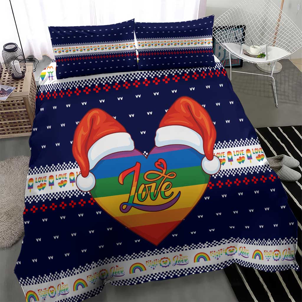 LGBT Heart Christmas Yall Christmas Bedding Set Xmas Holiday Patterns - Wonder Print Shop
