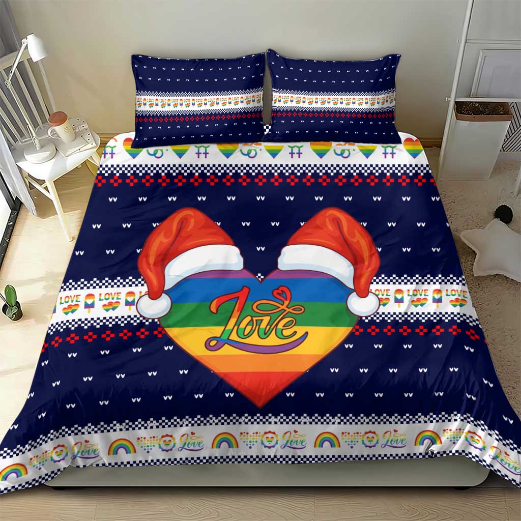LGBT Heart Christmas Yall Christmas Bedding Set Xmas Holiday Patterns - Wonder Print Shop