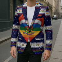 LGBT Heart Christmas Yall Christmas Blazer Xmas Holiday Patterns - Wonder Print Shop