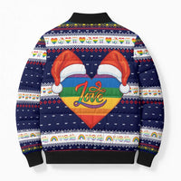 LGBT Heart Christmas Yall Christmas Bomber Puffer Jacket Xmas Holiday Patterns - Wonder Print Shop