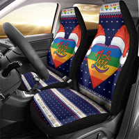 LGBT Heart Christmas Yall Christmas Car Seat Cover Xmas Holiday Patterns - Wonder Print Shop