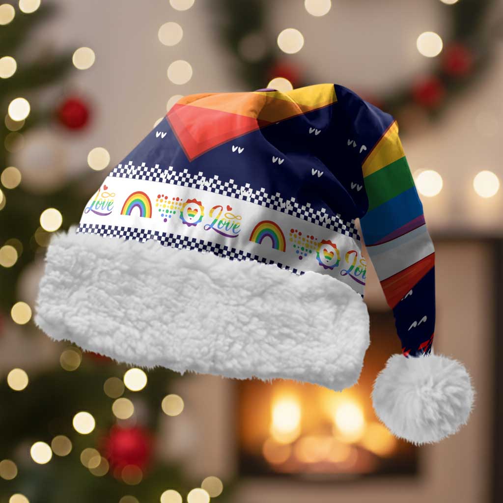 LGBT Heart Christmas Yall Christmas Santa Hat Xmas Holiday Patterns - Wonder Print Shop