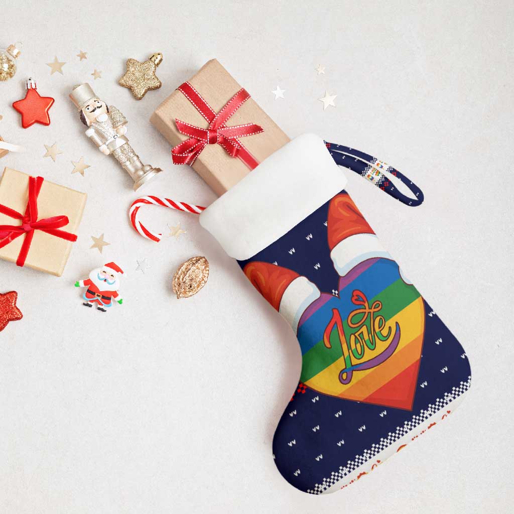 LGBT Heart Christmas Yall Christmas Stocking Xmas Holiday Patterns - Wonder Print Shop