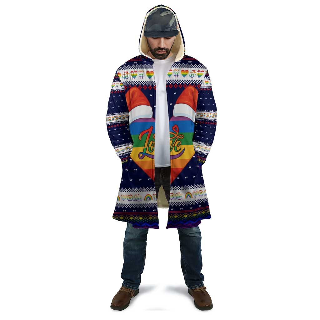 LGBT Heart Christmas Yall Christmas Cloak Xmas Holiday Patterns - Wonder Print Shop