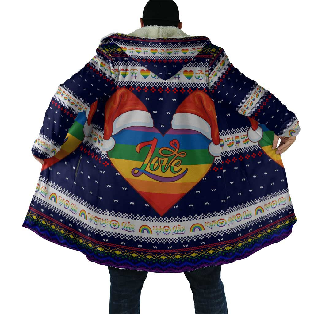 LGBT Heart Christmas Yall Christmas Cloak Xmas Holiday Patterns - Wonder Print Shop
