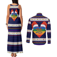 LGBT Heart Christmas Yall Christmas Couples Matching Tank Maxi Dress and Long Sleeve Button Shirt Xmas Holiday Patterns - Wonder Print Shop