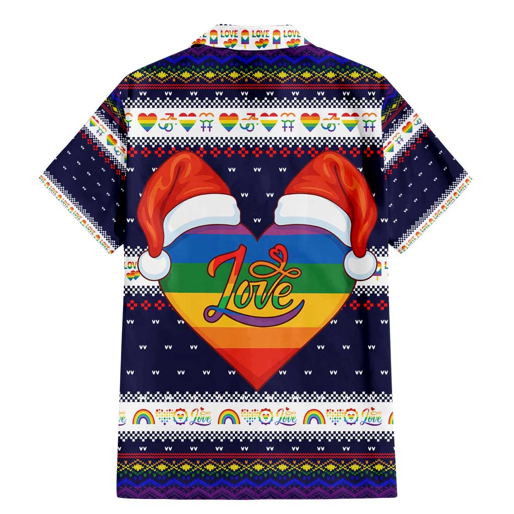 LGBT Heart Christmas Yall Christmas Family Matching Mermaid Dress and Hawaiian Shirt Xmas Holiday Patterns - Wonder Print Shop