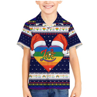 LGBT Heart Christmas Yall Christmas Family Matching Mermaid Dress and Hawaiian Shirt Xmas Holiday Patterns - Wonder Print Shop