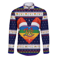 LGBT Heart Christmas Yall Christmas Family Matching Puletasi and Hawaiian Shirt Xmas Holiday Patterns - Wonder Print Shop