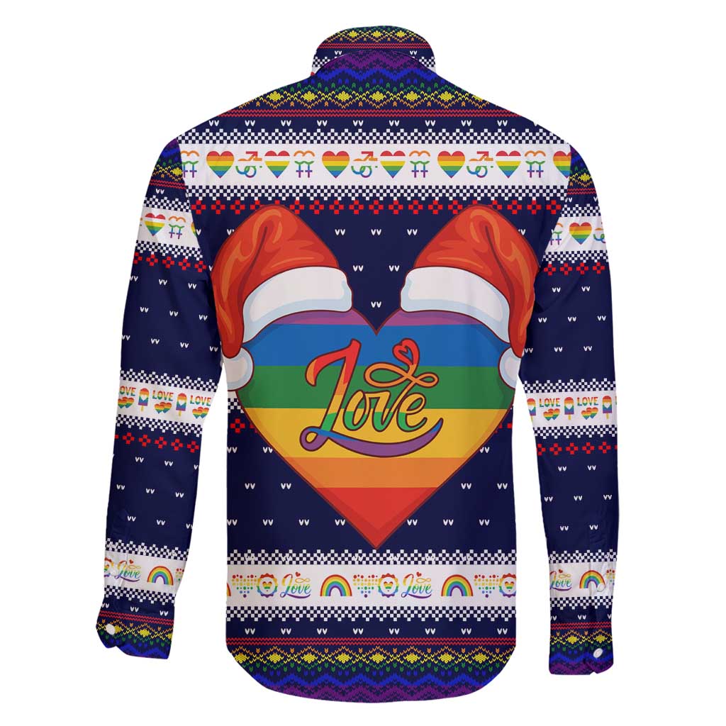 LGBT Heart Christmas Yall Christmas Family Matching Puletasi and Hawaiian Shirt Xmas Holiday Patterns - Wonder Print Shop