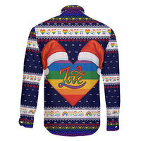 LGBT Heart Christmas Yall Christmas Family Matching Puletasi and Hawaiian Shirt Xmas Holiday Patterns - Wonder Print Shop