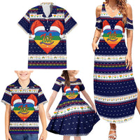 LGBT Heart Christmas Yall Christmas Family Matching Summer Maxi Dress and Hawaiian Shirt Xmas Holiday Patterns - Wonder Print Shop