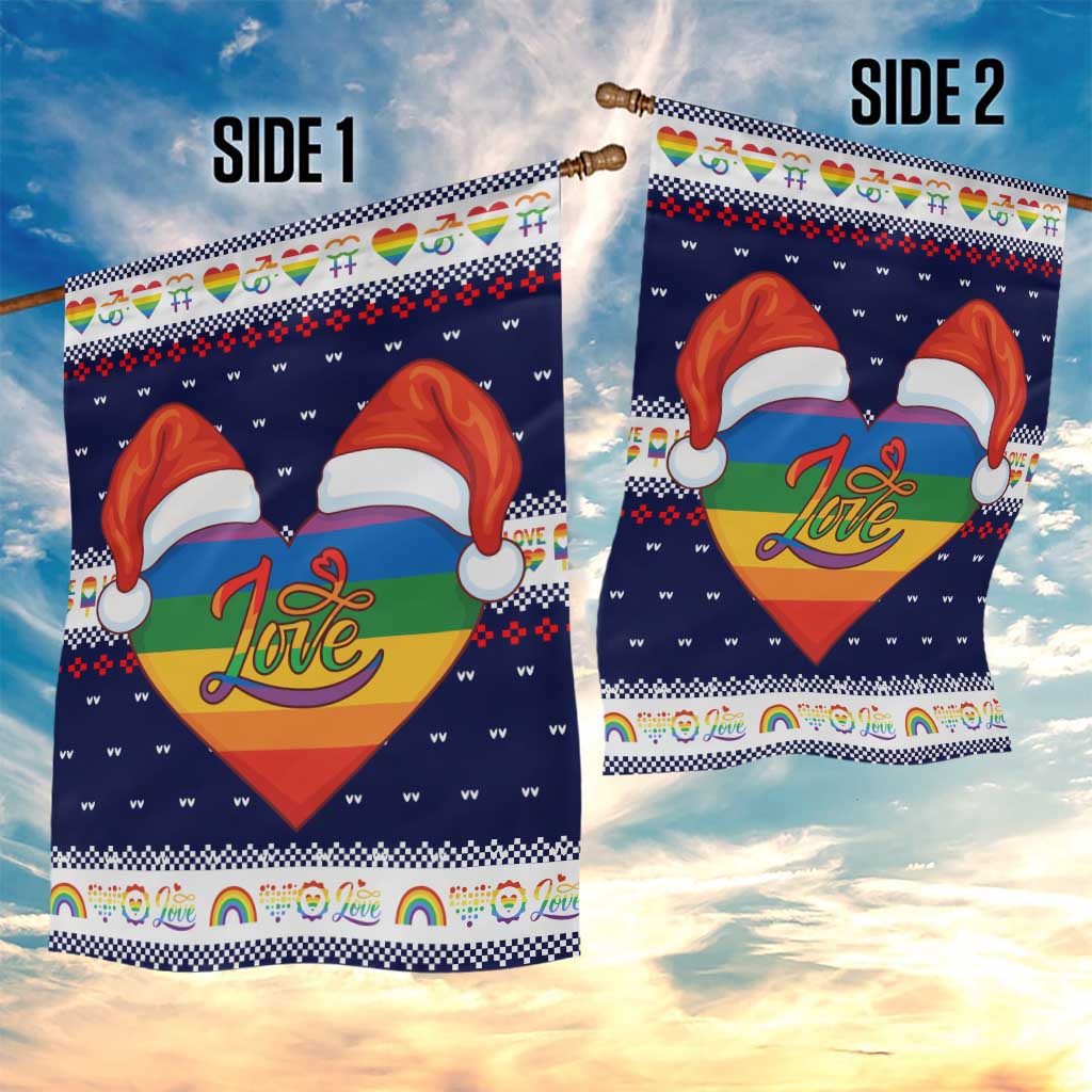 LGBT Heart Christmas Yall Christmas Garden Flag Xmas Holiday Patterns - Wonder Print Shop