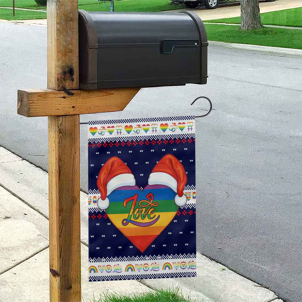 LGBT Heart Christmas Yall Christmas Garden Flag Xmas Holiday Patterns - Wonder Print Shop