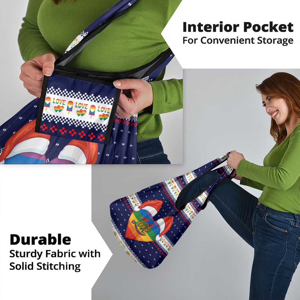 LGBT Heart Christmas Yall Christmas Grocery Bag Xmas Holiday Patterns - Wonder Print Shop