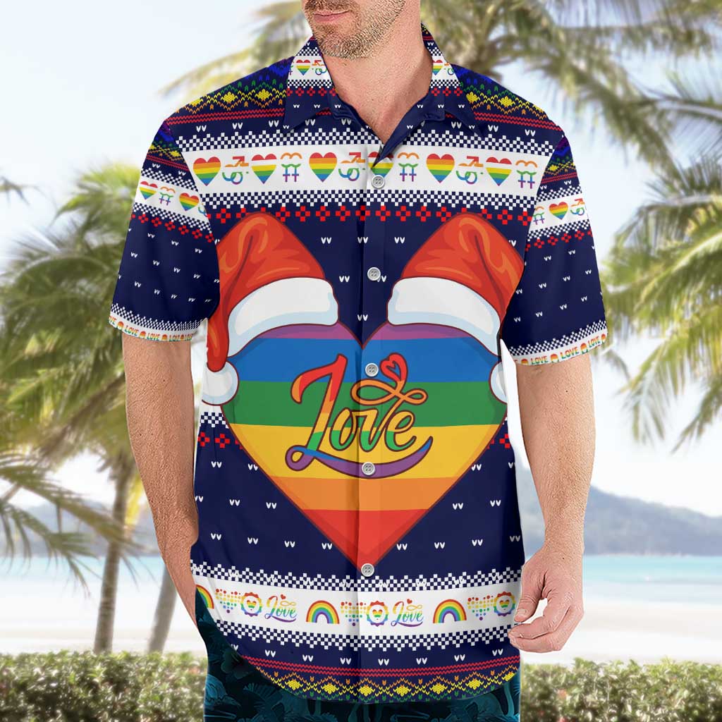 LGBT Heart Christmas Yall Christmas Hawaiian Shirt Xmas Holiday Patterns - Wonder Print Shop