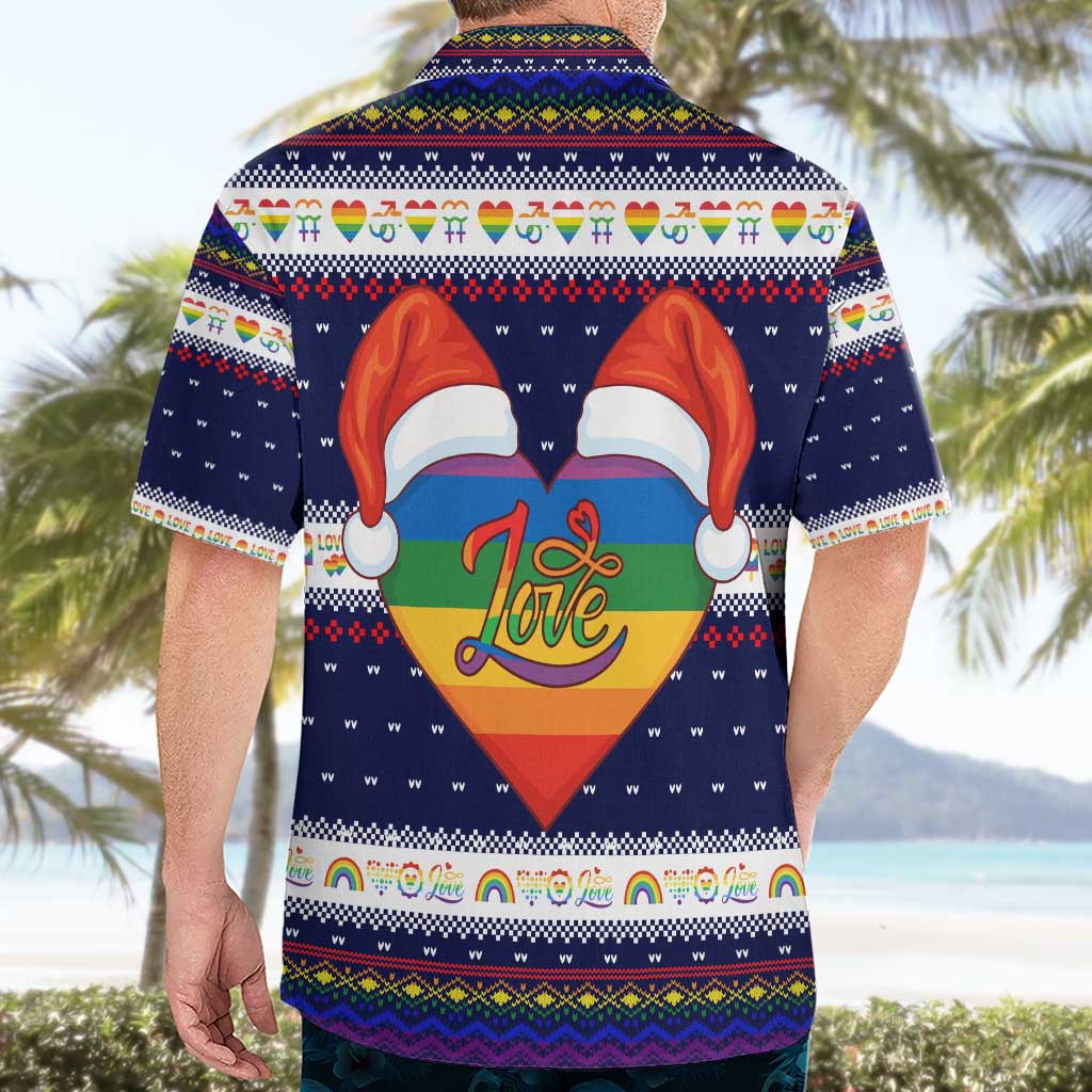 LGBT Heart Christmas Yall Christmas Hawaiian Shirt Xmas Holiday Patterns - Wonder Print Shop