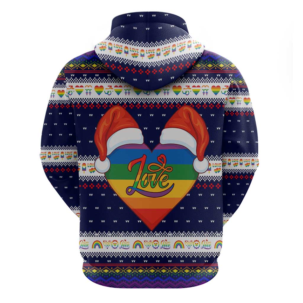 LGBT Heart Christmas Yall Christmas Hoodie Xmas Holiday Patterns - Wonder Print Shop