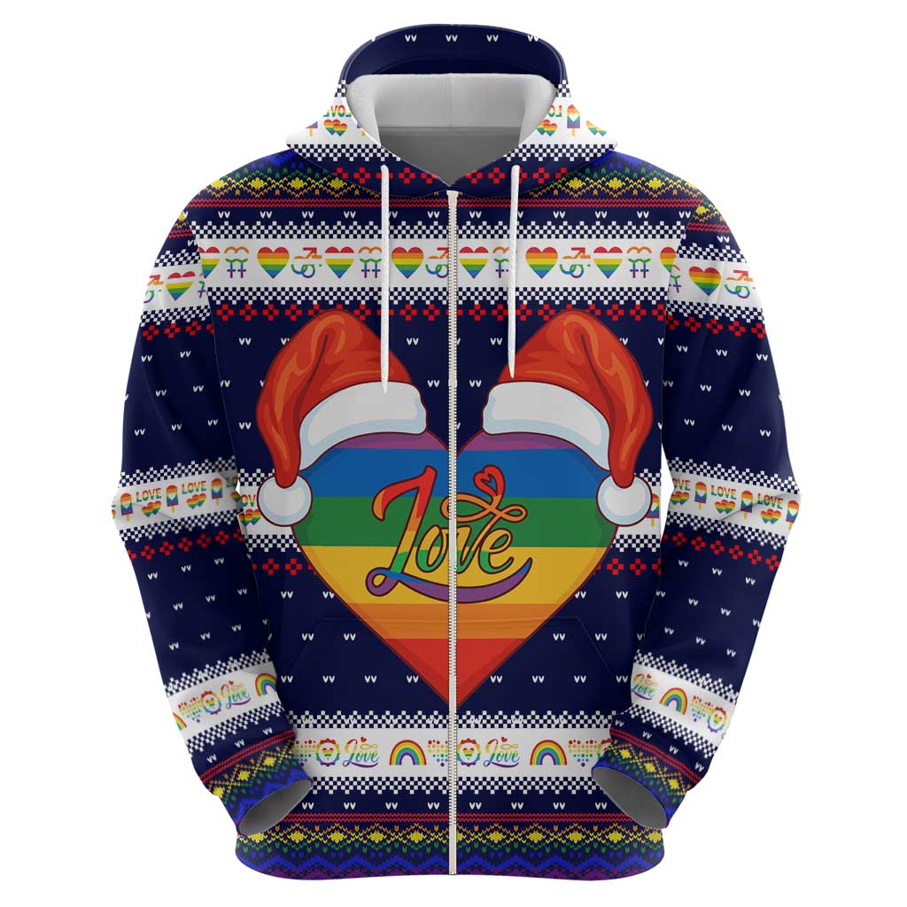 LGBT Heart Christmas Yall Christmas Hoodie Xmas Holiday Patterns - Wonder Print Shop