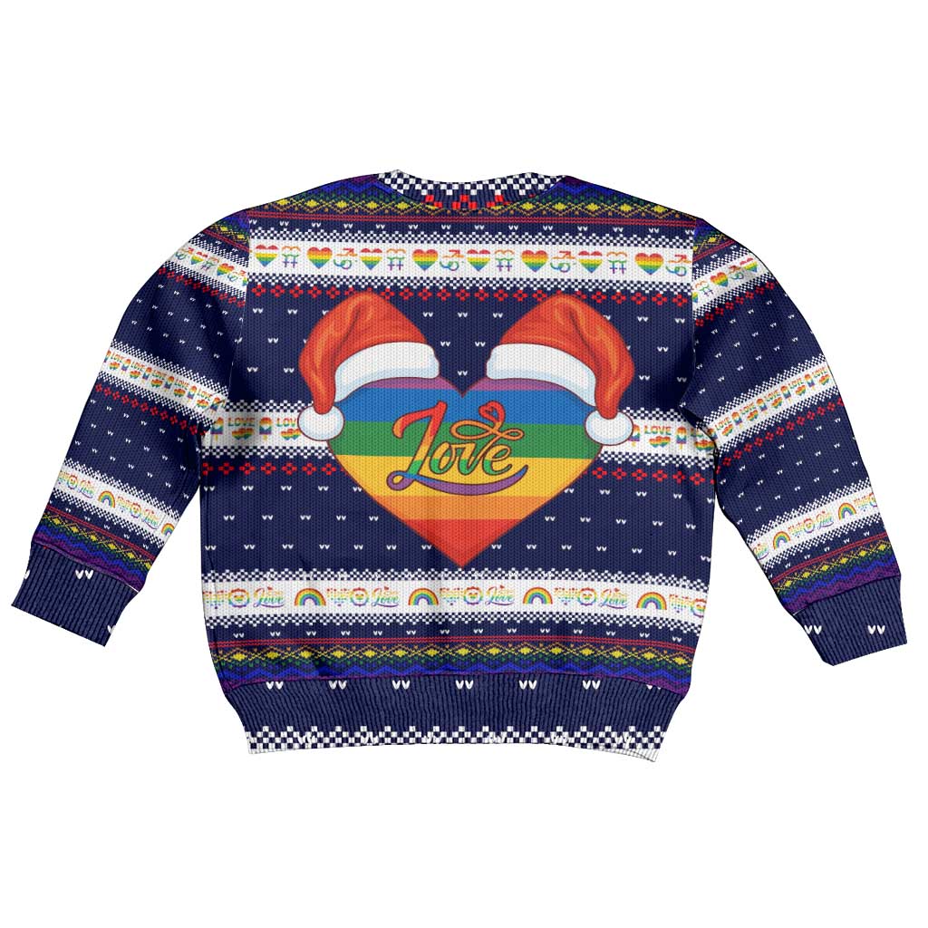 LGBT Heart Christmas Yall Christmas Kid Ugly Christmas Sweater Xmas Holiday Patterns - Wonder Print Shop