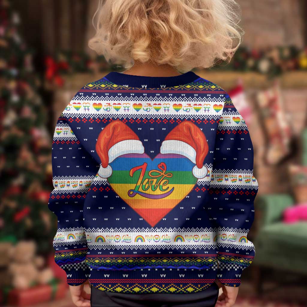 LGBT Heart Christmas Yall Christmas Kid Ugly Christmas Sweater Xmas Holiday Patterns - Wonder Print Shop