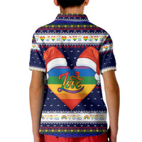 LGBT Heart Christmas Yall Christmas Kid Polo Shirt Xmas Holiday Patterns - Wonder Print Shop