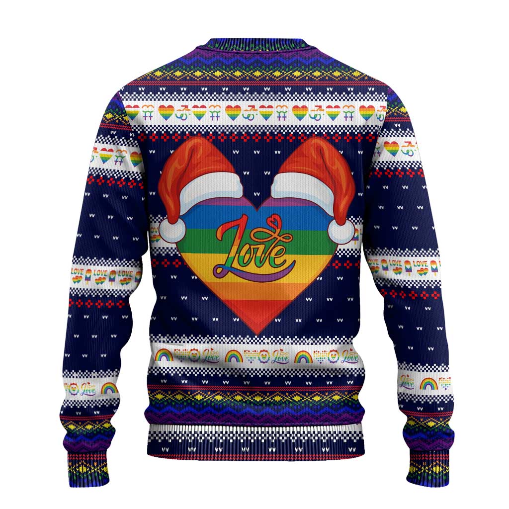 LGBT Heart Christmas Yall Christmas Ugly Christmas Sweater Xmas Holiday Patterns - Wonder Print Shop