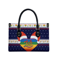 LGBT Heart Christmas Yall Christmas Leather Bag Xmas Holiday Patterns - Wonder Print Shop