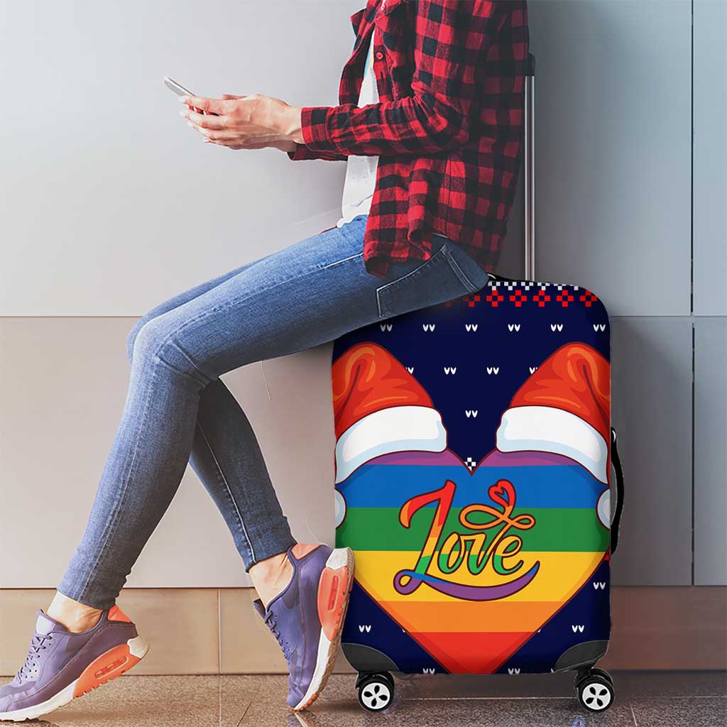 LGBT Heart Christmas Yall Christmas Luggage Cover Xmas Holiday Patterns - Wonder Print Shop