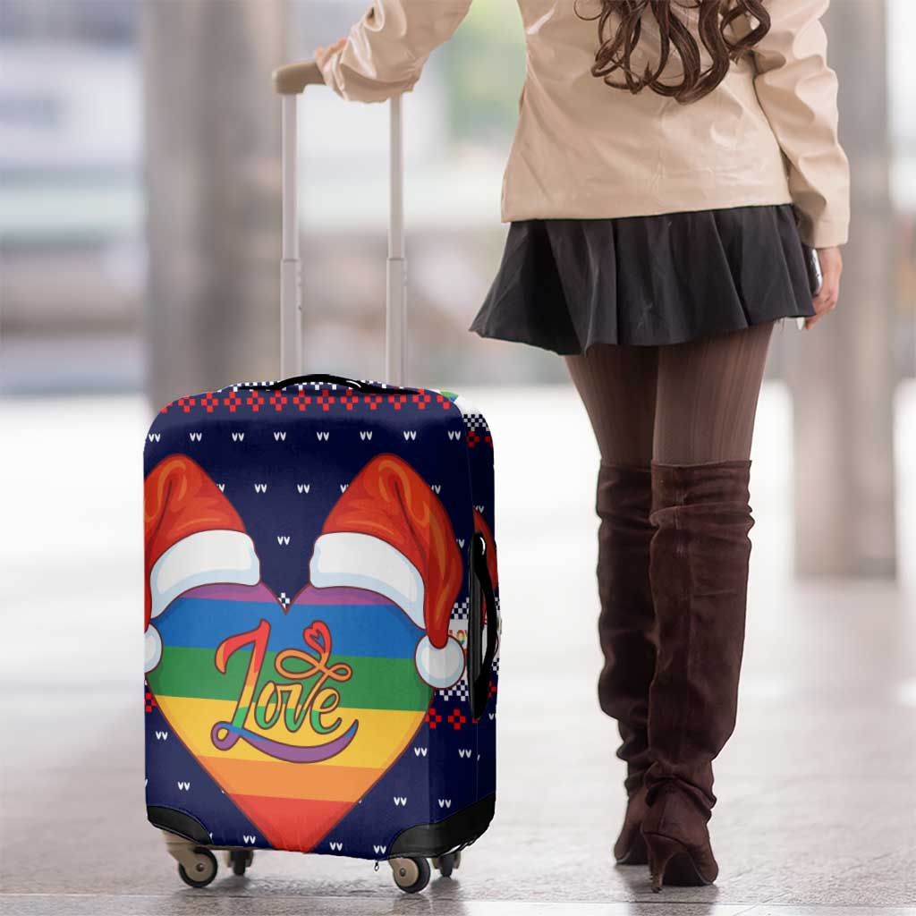 LGBT Heart Christmas Yall Christmas Luggage Cover Xmas Holiday Patterns - Wonder Print Shop