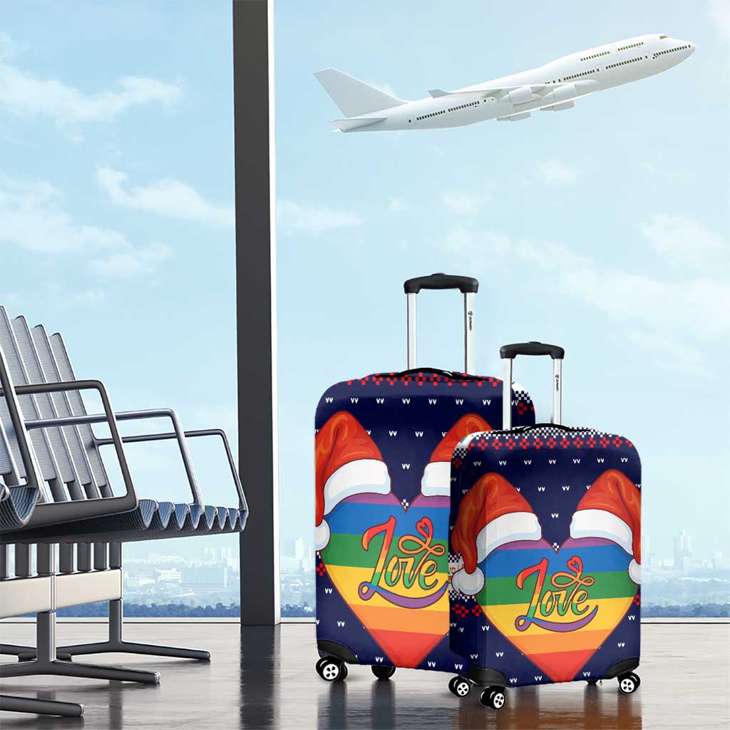 LGBT Heart Christmas Yall Christmas Luggage Cover Xmas Holiday Patterns - Wonder Print Shop