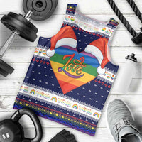 LGBT Heart Christmas Yall Christmas Men Tank Top Xmas Holiday Patterns - Wonder Print Shop