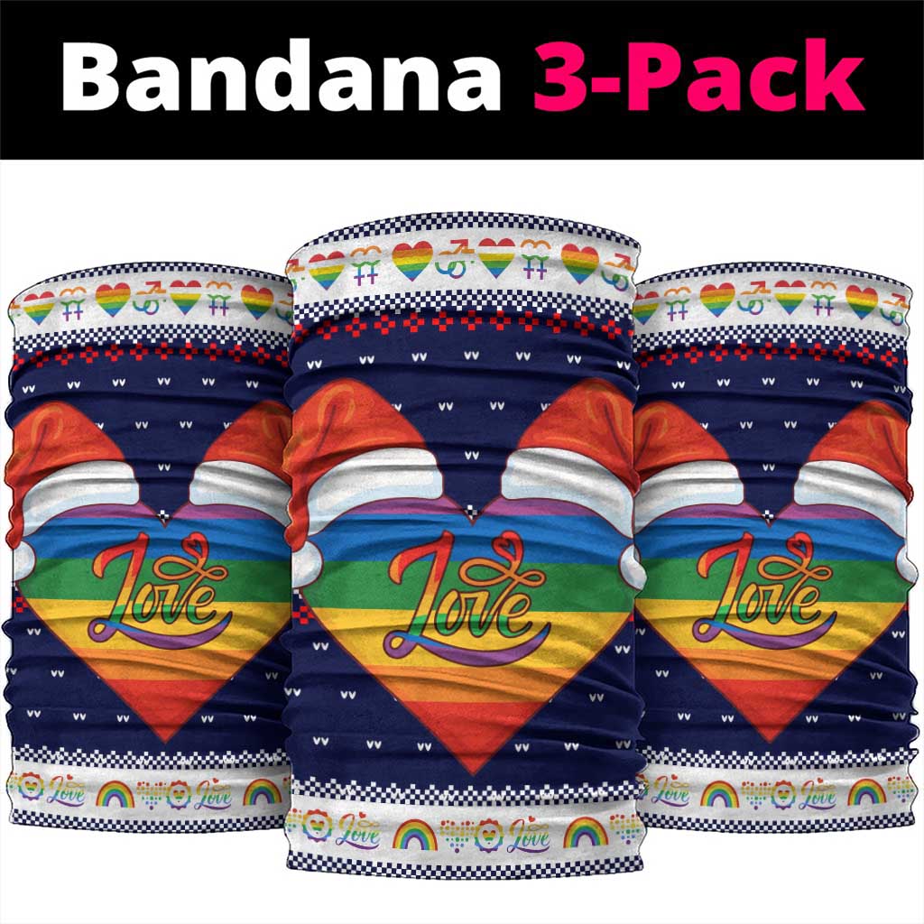 LGBT Heart Christmas Yall Christmas Neck Gaiter Xmas Holiday Patterns - Wonder Print Shop