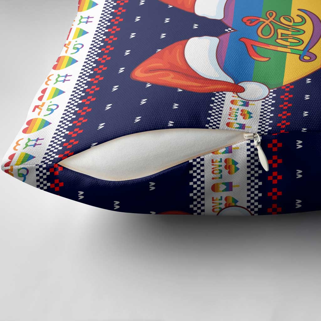 LGBT Heart Christmas Yall Christmas Pillow Cover Xmas Holiday Patterns - Wonder Print Shop