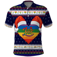 LGBT Heart Christmas Yall Christmas Polo Shirt Xmas Holiday Patterns - Wonder Print Shop