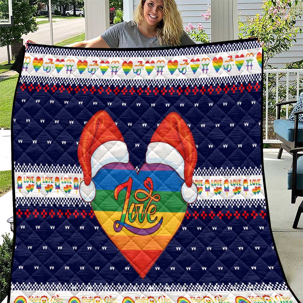 LGBT Heart Christmas Yall Christmas Quilt Xmas Holiday Patterns - Wonder Print Shop
