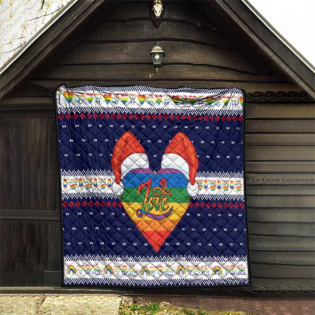 LGBT Heart Christmas Yall Christmas Quilt Xmas Holiday Patterns - Wonder Print Shop