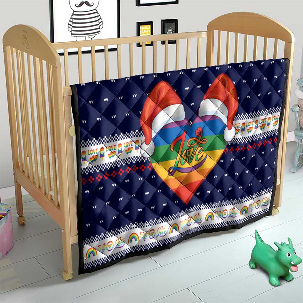 LGBT Heart Christmas Yall Christmas Quilt Xmas Holiday Patterns - Wonder Print Shop