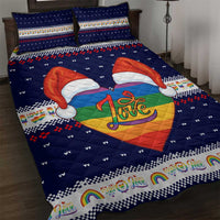 LGBT Heart Christmas Yall Christmas Quilt Bed Set Xmas Holiday Patterns - Wonder Print Shop