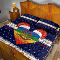 LGBT Heart Christmas Yall Christmas Quilt Bed Set Xmas Holiday Patterns - Wonder Print Shop