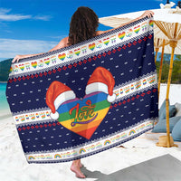LGBT Heart Christmas Yall Christmas Sarong Xmas Holiday Patterns - Wonder Print Shop