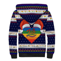 LGBT Heart Christmas Yall Christmas Sherpa Hoodie Xmas Holiday Patterns - Wonder Print Shop