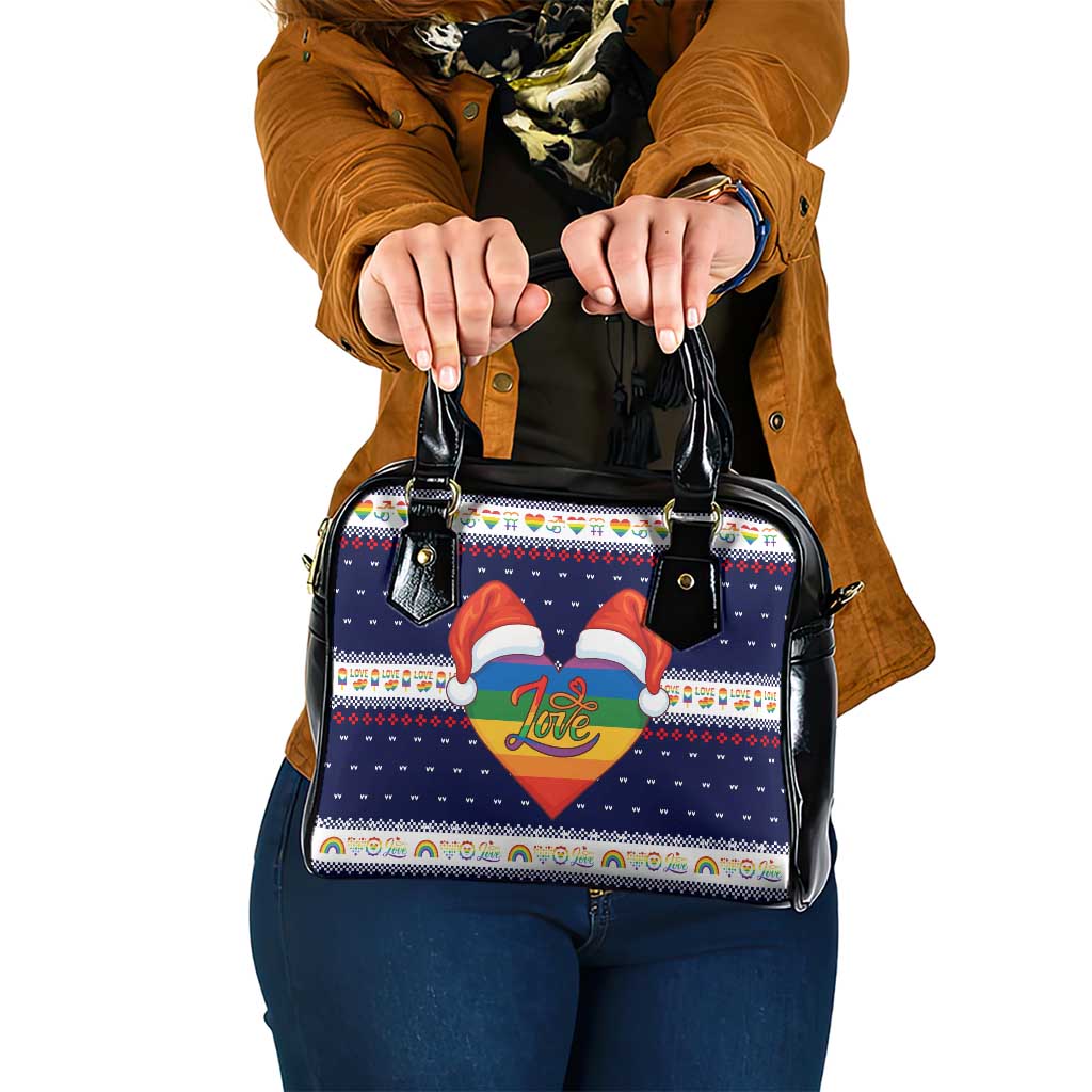 LGBT Heart Christmas Yall Christmas Shoulder Handbag Xmas Holiday Patterns - Wonder Print Shop