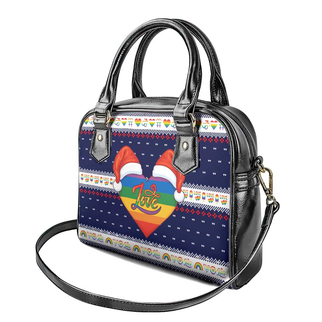 LGBT Heart Christmas Yall Christmas Shoulder Handbag Xmas Holiday Patterns - Wonder Print Shop