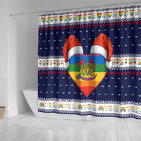 LGBT Heart Christmas Yall Christmas Shower Curtain Xmas Holiday Patterns - Wonder Print Shop