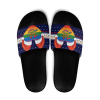 LGBT Heart Christmas Yall Christmas Slide Sandals Xmas Holiday Patterns - Wonder Print Shop