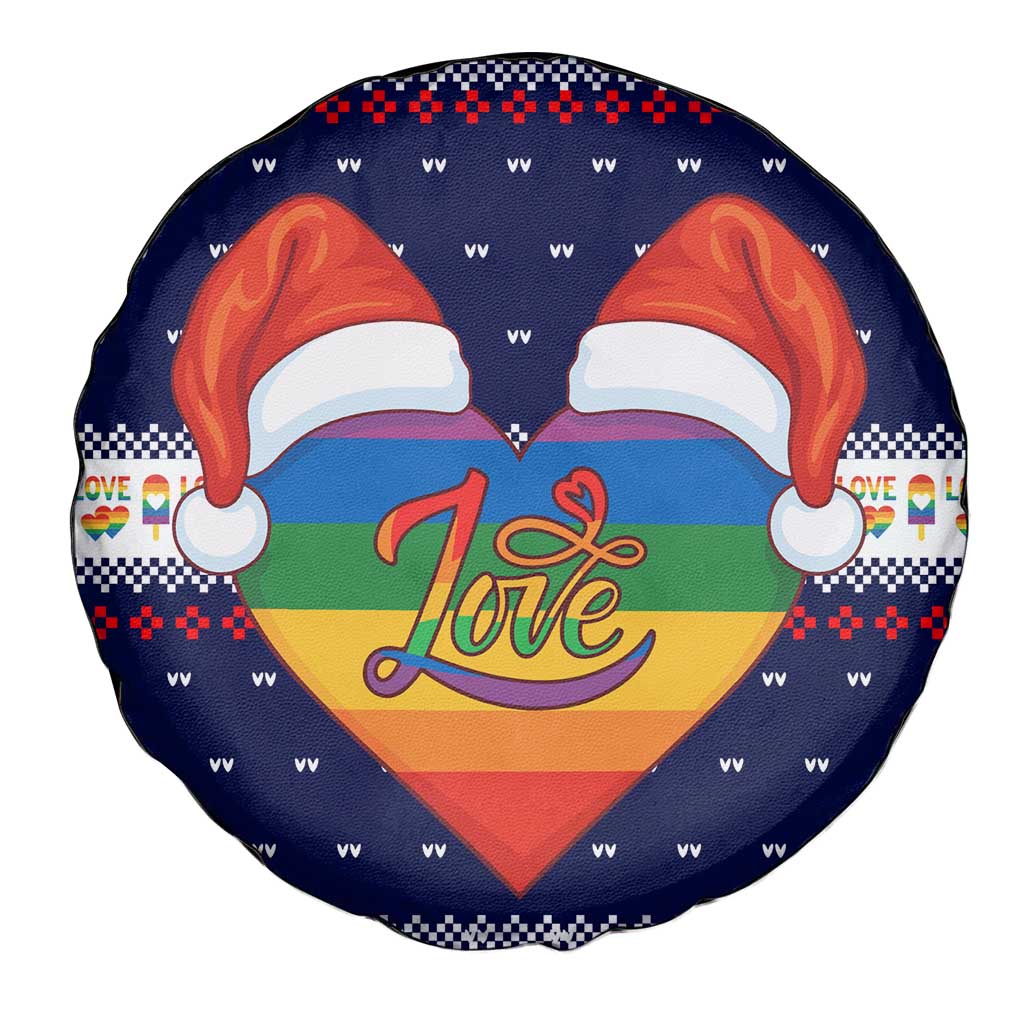 LGBT Heart Christmas Yall Christmas Spare Tire Cover Xmas Holiday Patterns - Wonder Print Shop