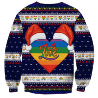 LGBT Heart Christmas Yall Christmas Sweatshirt Xmas Holiday Patterns - Wonder Print Shop